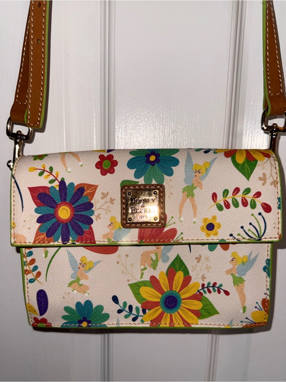 Dooney & Bourke Disney Epcot Flower & Garden Festival Tinkerbell Crossbody Bag